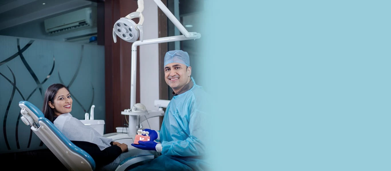 Dr. Avi Ramavat with a patient at Ideal Dental Care